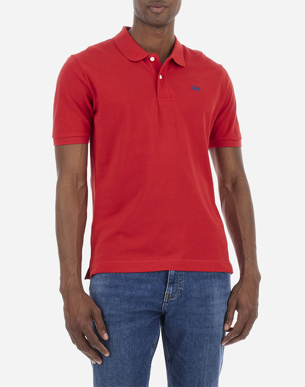 La Martina Polo Shirt Ss Men Clothes T Shirts & Sweatshirts Polo Red Cotton 3Lmbpmp01 06008 Male Polo