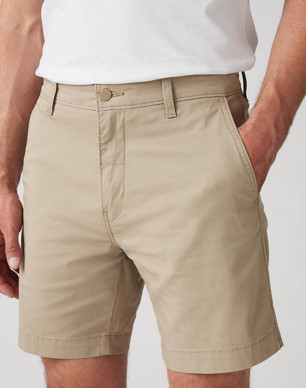 Levis Xx Chino Taper Short Ii Men Clothes Shorts/Bermudas Chinos Biege Cotton,Elastic 17202 0008 0008 Male Chinos Biege