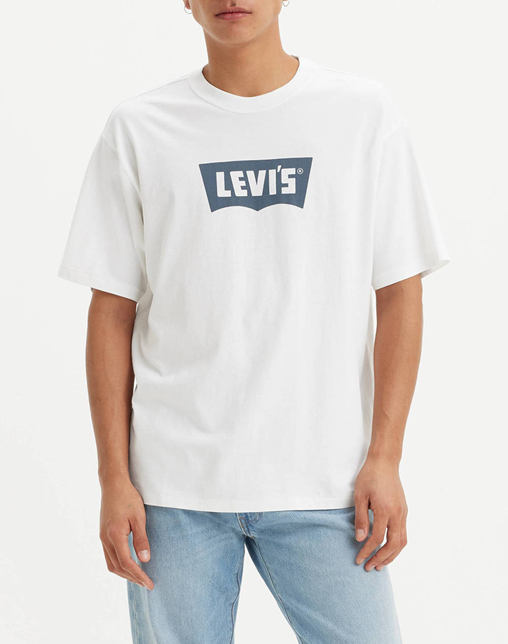 Levis Vintage Bw Graphic Tee Men Clothes T Shirts & Sweatshirts T Shirts White Cotton 000Ry 0003 0091 Male T-Shirts