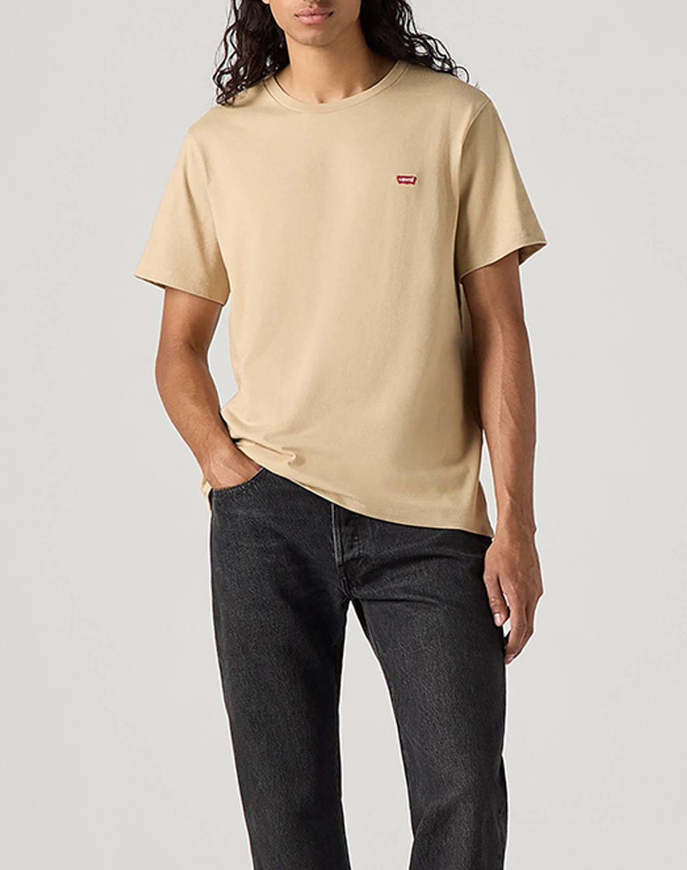 Levis Ss Original Hm Tee Men Clothes T Shirts & Sweatshirts T Shirts Tan Cotton 56605 0261 0261 Male T-Shirts