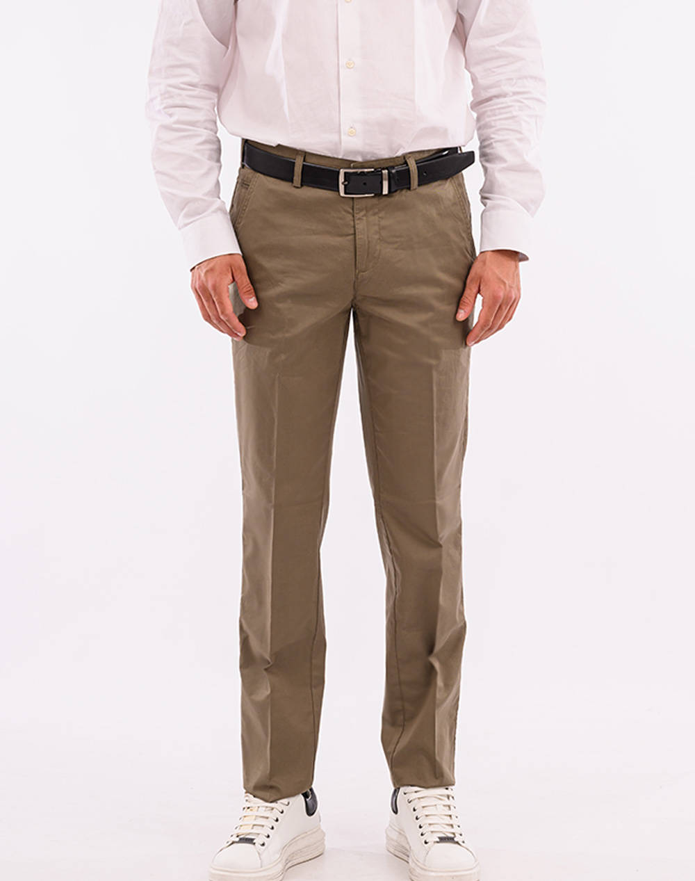 Lexton Pants Men Clothes Trousers Chinos Khaki Cotton,Elastic 09.35.Dobby Chino Khaki Male Chinos Khaki
