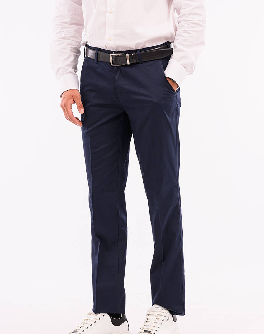 Lexton Pants Men Clothes Trousers Chinos Navyblue Cotton,Elastic 09.35.Dobby Chino Navy Male Chinos Blue