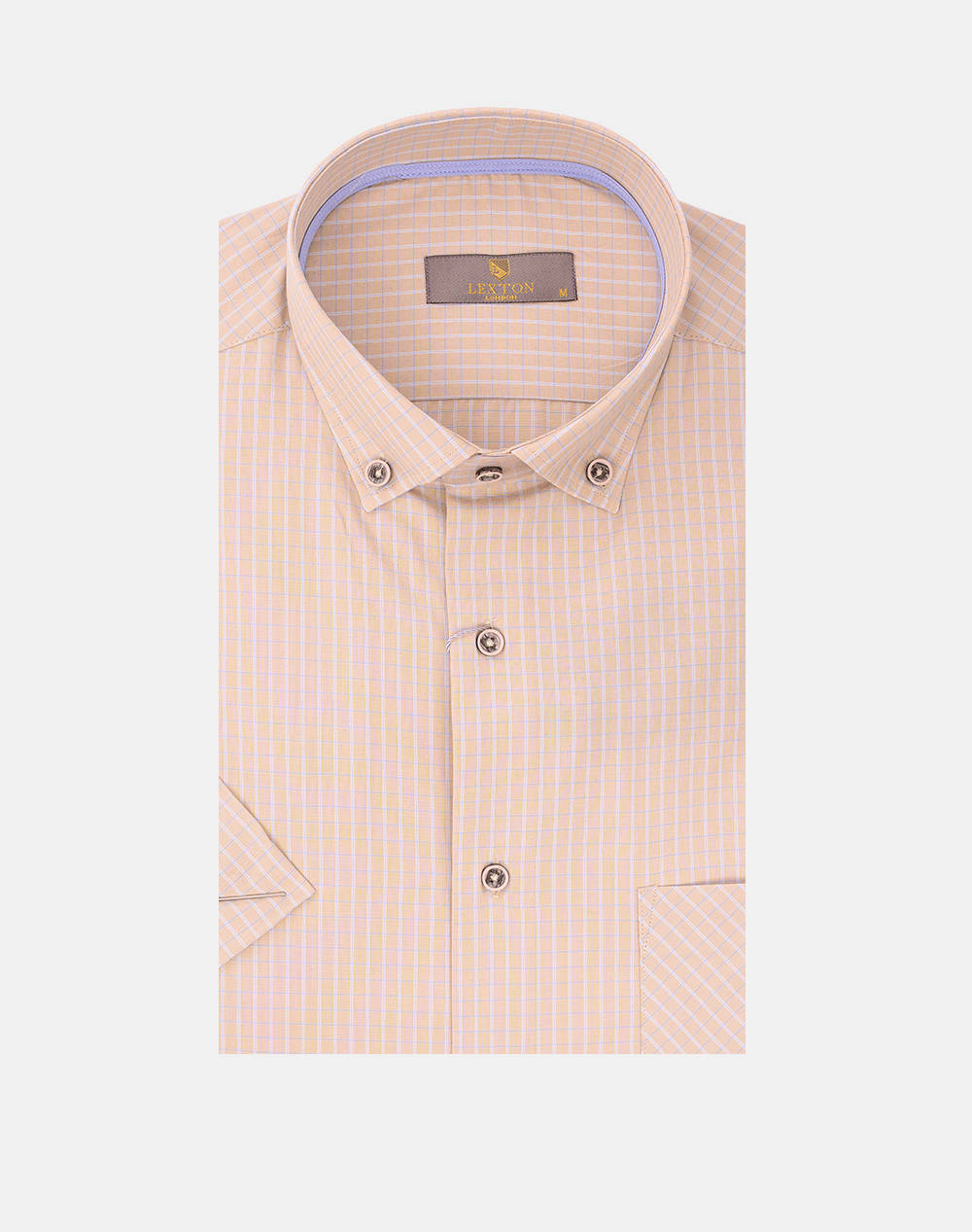 Lexton Shirt Ss Men Clothes Shirts Yellow Cotton 12.35.Bolton S/S Yellow Male Shirts