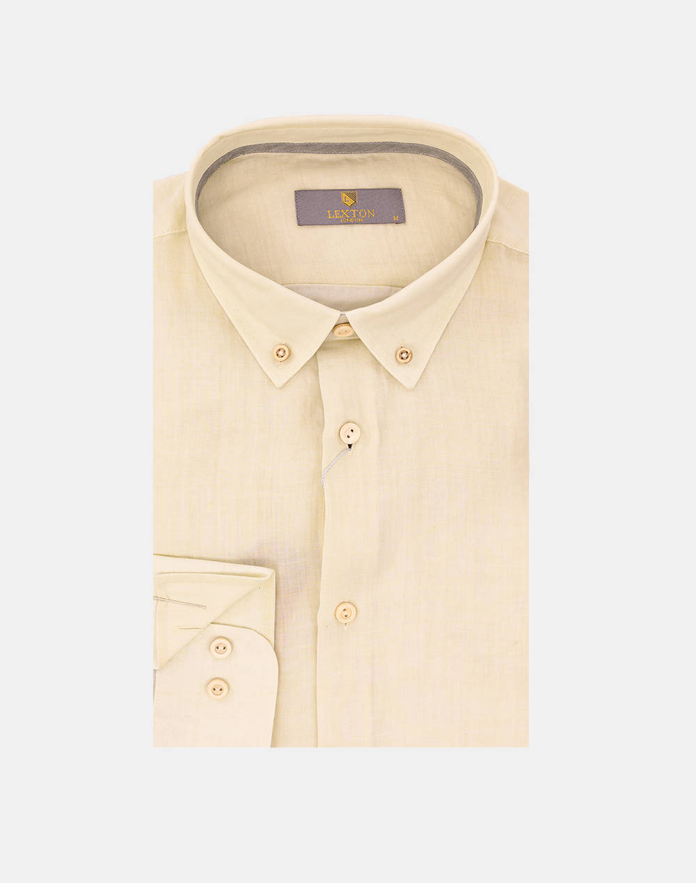 Lexton Shirt Men Clothes Shirts Ecru Linen 11.35.Jamaica Button Down Ecru Male Shirts