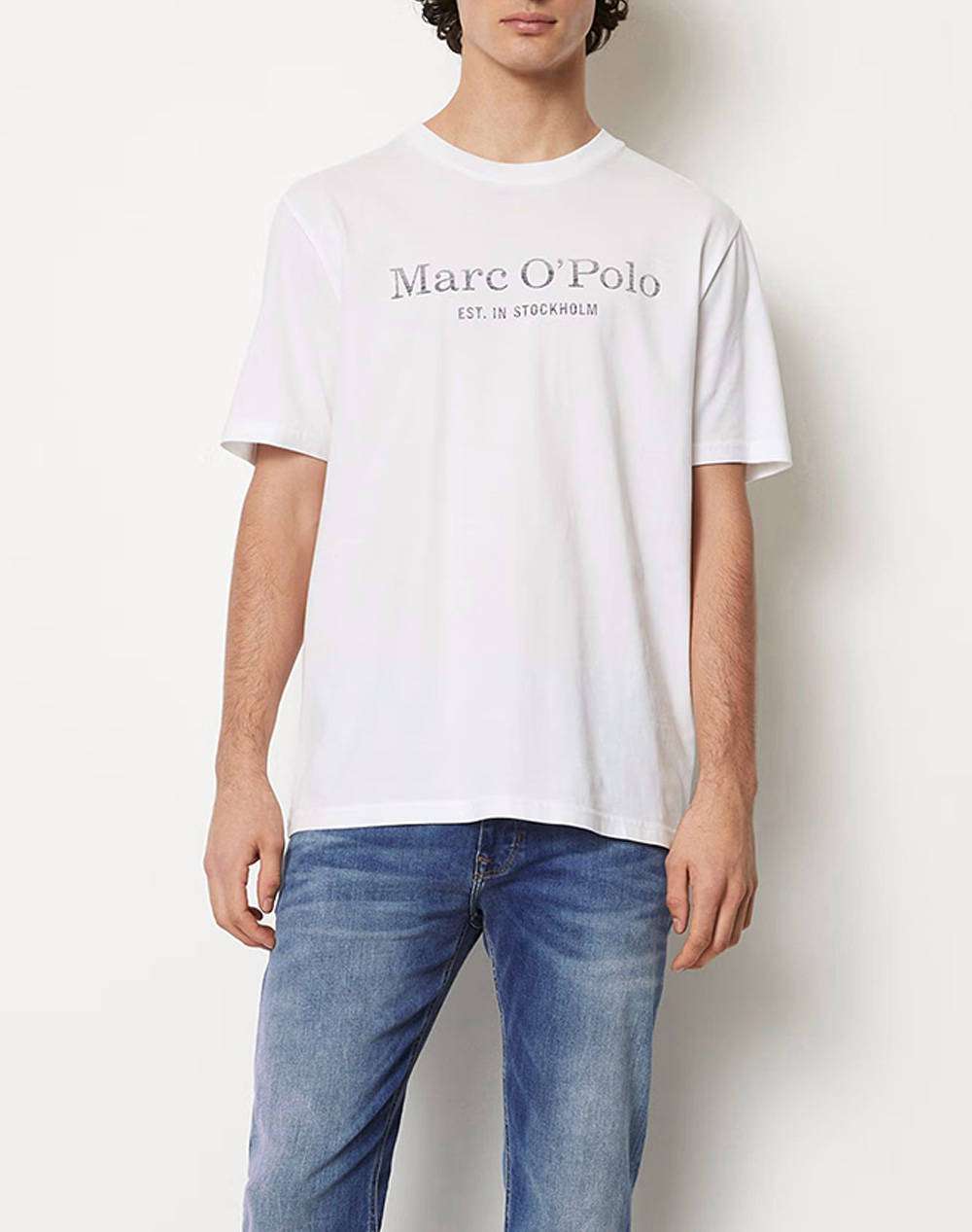 Marc O''Polo T Shirt Men Clothes T Shirts & Sweatshirts T Shirts White Cotton B21201251052 Mp100 Male T-Shirts