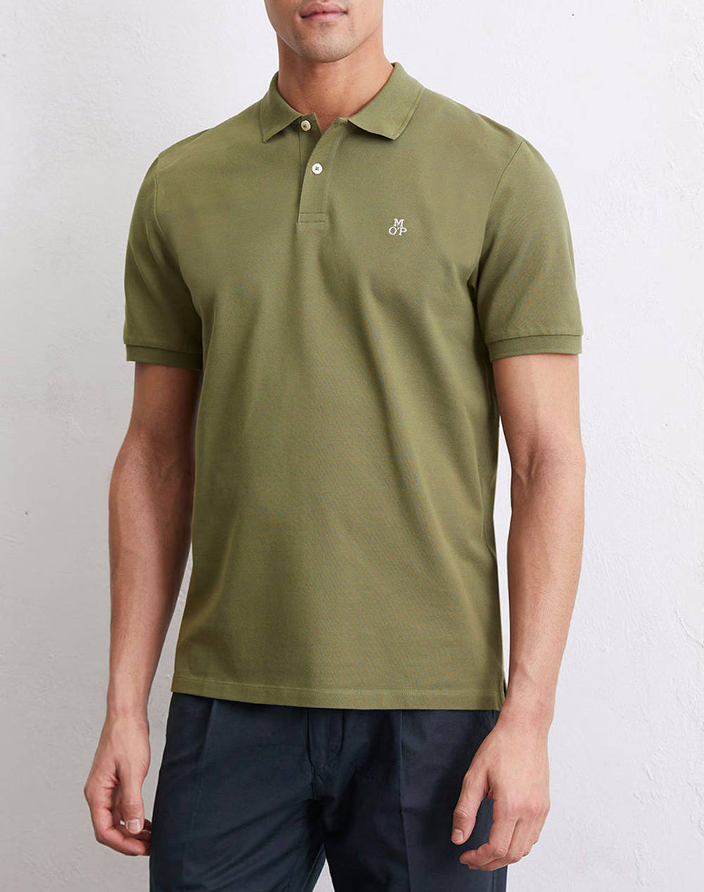 Marc O''Polo Polo Shirt Men Clothes T Shirts & Sweatshirts Polo Green Cotton 523223053092 Mp452.01 Male Polo Green