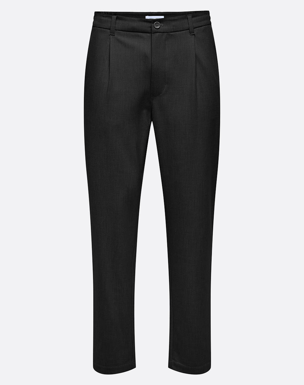 Only&Sons Onslou Eno Life Taper 0184 Pant Men Clothes Trousers Chinos Black Viscose,Elastic,Synthetic 22031615 Black Male Chinos Black