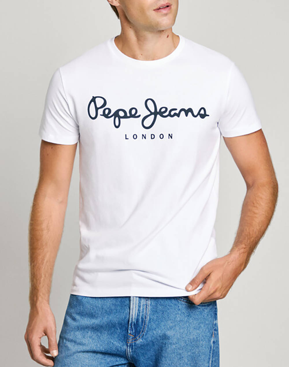 Pepe Jeans Drop 0 Original Stretch N Men''S T Shirt Men Clothes T Shirts & Sweatshirts T Shirts White Cotton,Elastic Pm508210 800/White Male T-Shirts