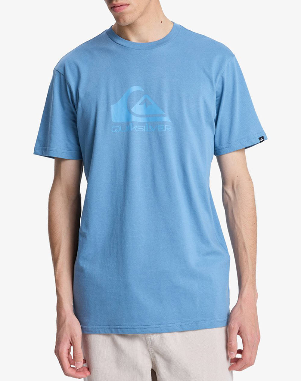 Quiksilver Ev Comp Logo Ss T Shirt Men Men Clothes T Shirts & Sweatshirts T Shirts Blue Cotton Eqyzt08072 Blq0 Male T-Shirts Blue
