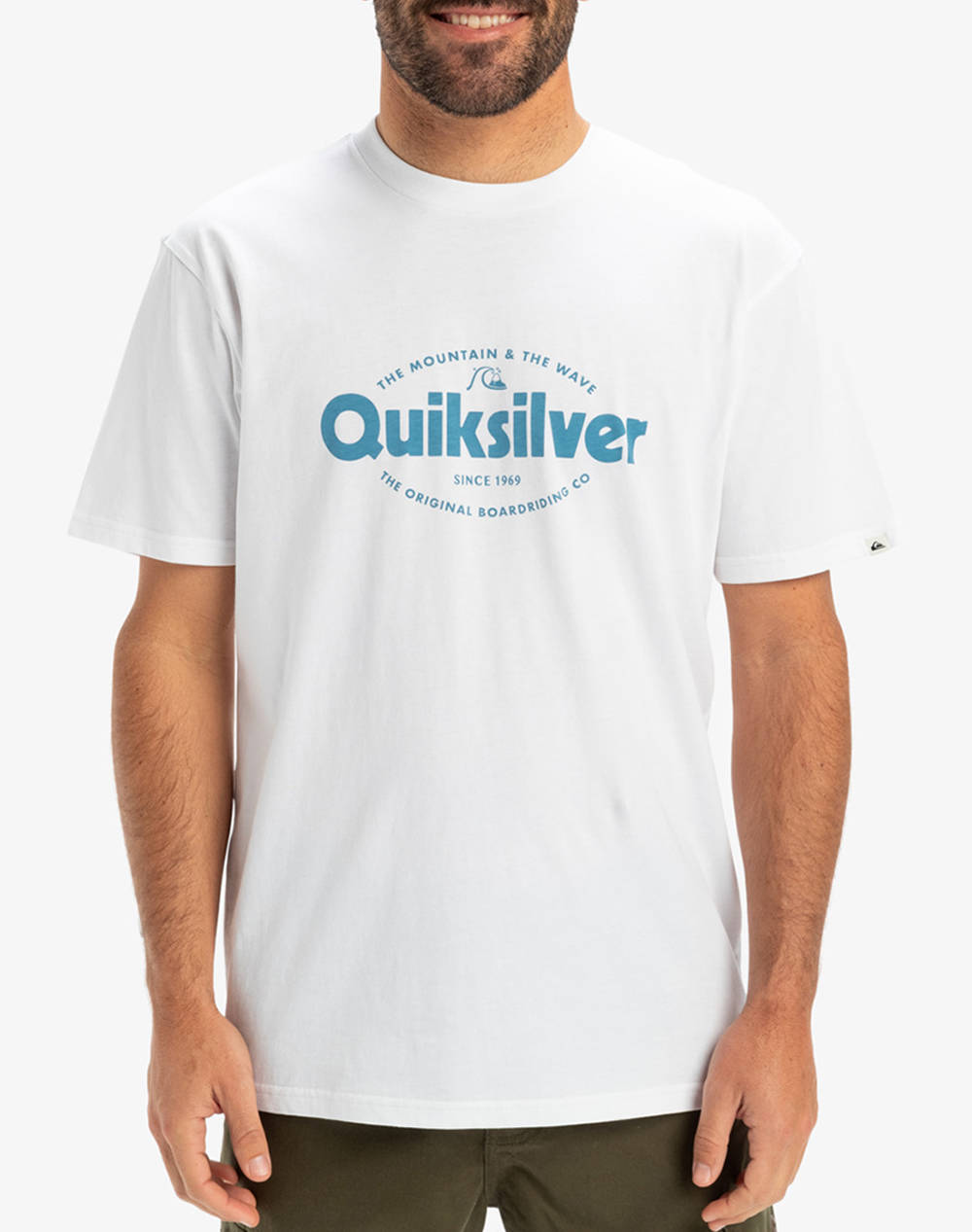 Quiksilver Ev Shape All Day Ss T Shirt Men Men Clothes T Shirts & Sweatshirts T Shirts White Cotton Eqyzt08052 Wbb0 Male T-Shirts