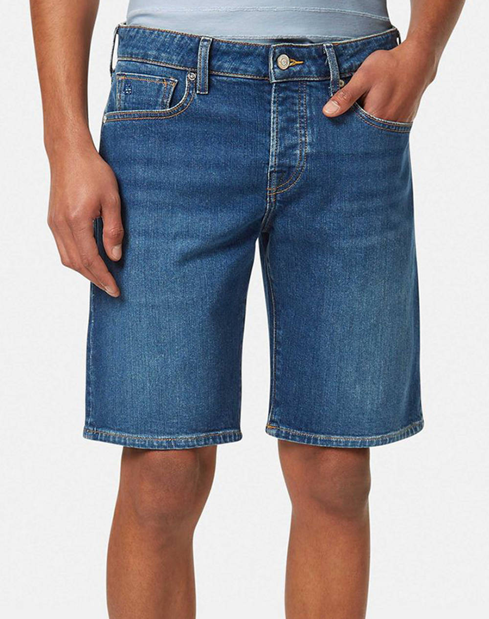 Scotch&Soda Bermuda Denim Shorts Men Clothes Shorts/Bermudas Jean Denimblue Cotton,Elastic 179924 Sc410.0543 Male Jean Blue