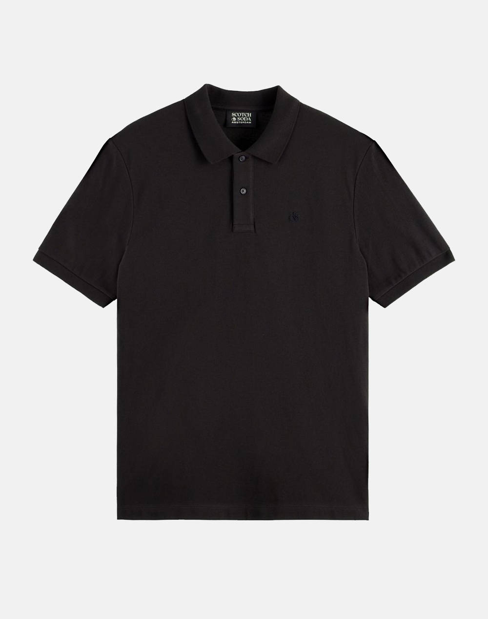 Scotch&Soda Polo Shirt Men Clothes T Shirts & Sweatshirts Polo Black Cotton 179201 Sc001.0008 Male Polo Black