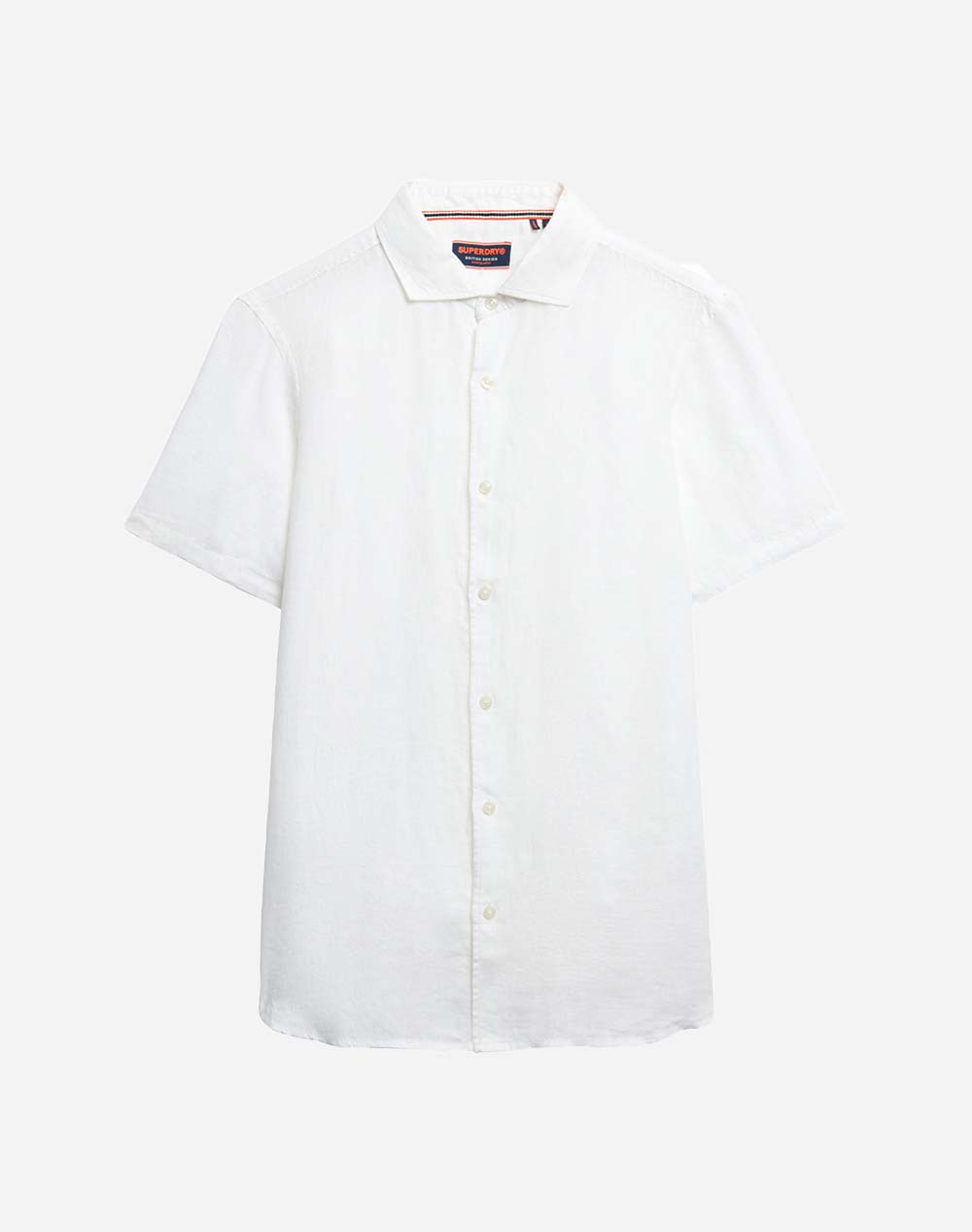 Superdry D3 Stud Vacation Linen S/S Shirt Men Men Clothes Shirts White Linen M4010937A 01C Male Shirts
