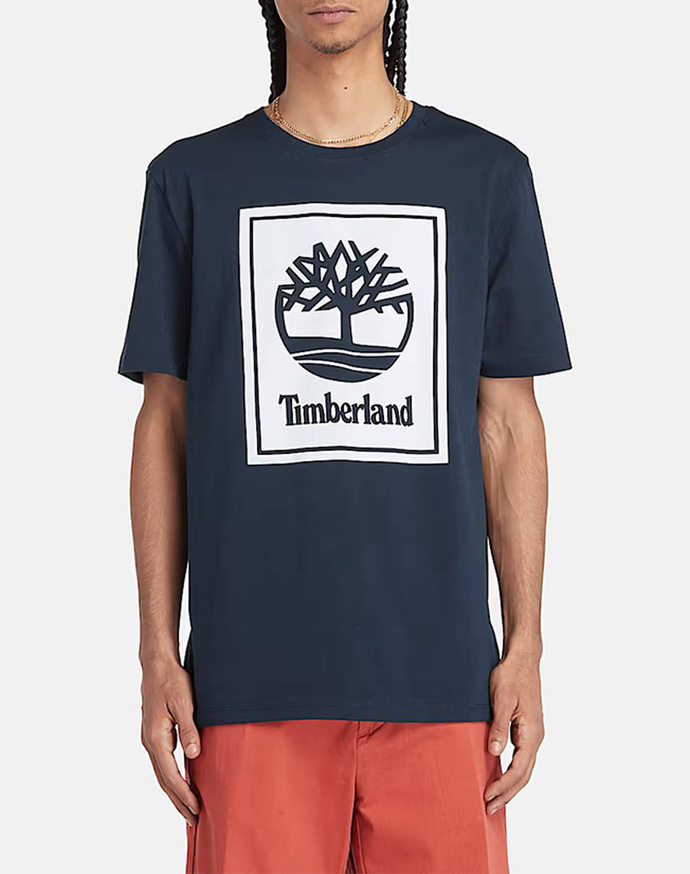 Timberland Short Sleeve Tee Men Clothes T Shirts & Sweatshirts T Shirts Navyblue Cotton Tb0A5Wqq 433 Male T-Shirts Blue