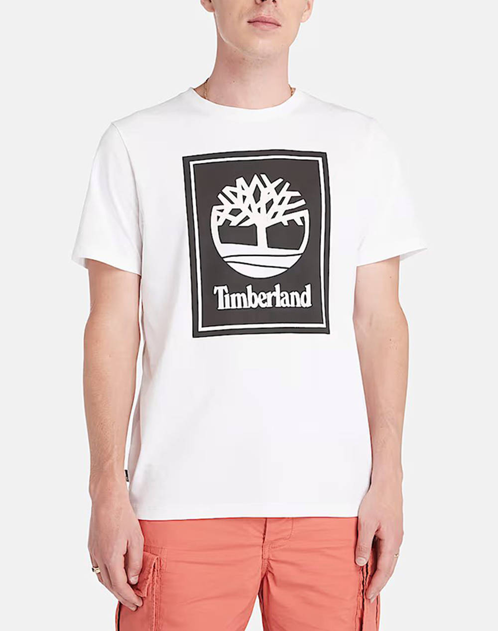 Timberland Short Sleeve Tee Men Clothes T Shirts & Sweatshirts T Shirts White Cotton Tb0A5Wqq P54 Male T-Shirts