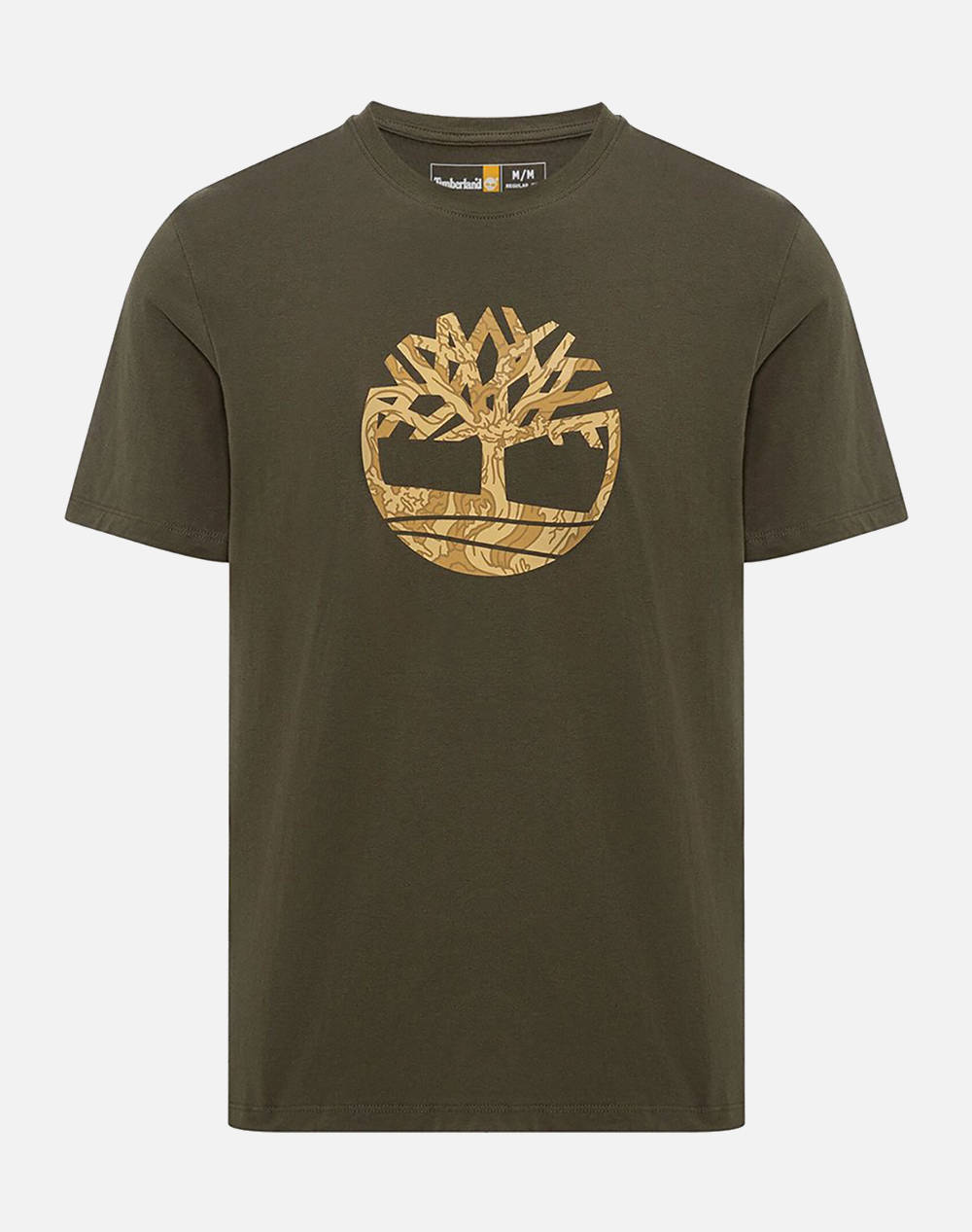 Timberland Camo Tree Logo Short Sleeve Tee Men Clothes T Shirts & Sweatshirts T Shirts Darkolivegreen Cotton Tb0A6Dts A58 Male T-Shirts Green