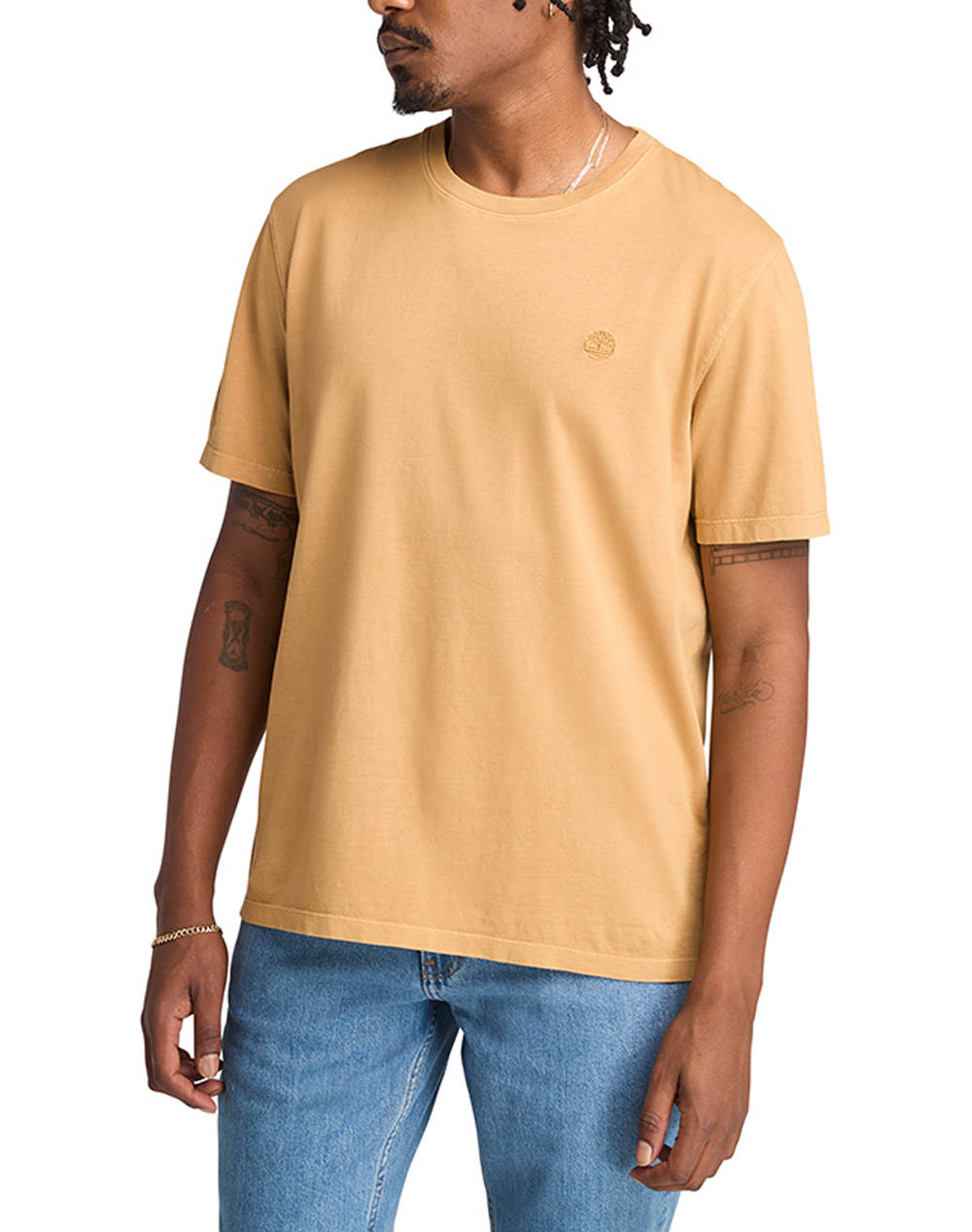 Timberland Garment Dye Short Sleeve Tee Men Clothes T Shirts & Sweatshirts T Shirts Lightorange Cotton Tb0A5Yay Eh3 Male T-Shirts