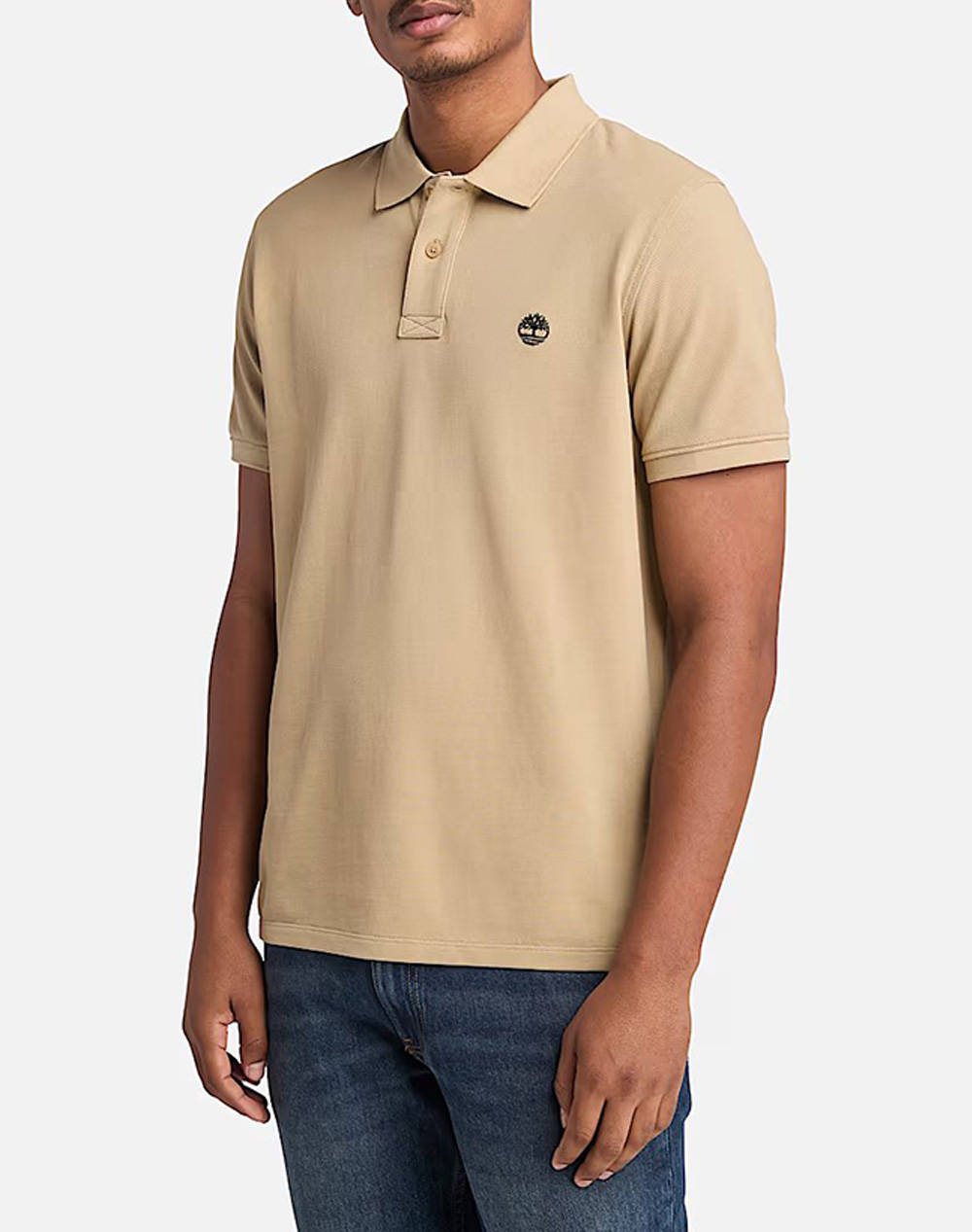 Timberland Pique Short Sleeve Polo Men Clothes T Shirts & Sweatshirts Polo Biege Cotton Tb0A6Vdp Dh4 Male Polo Biege
