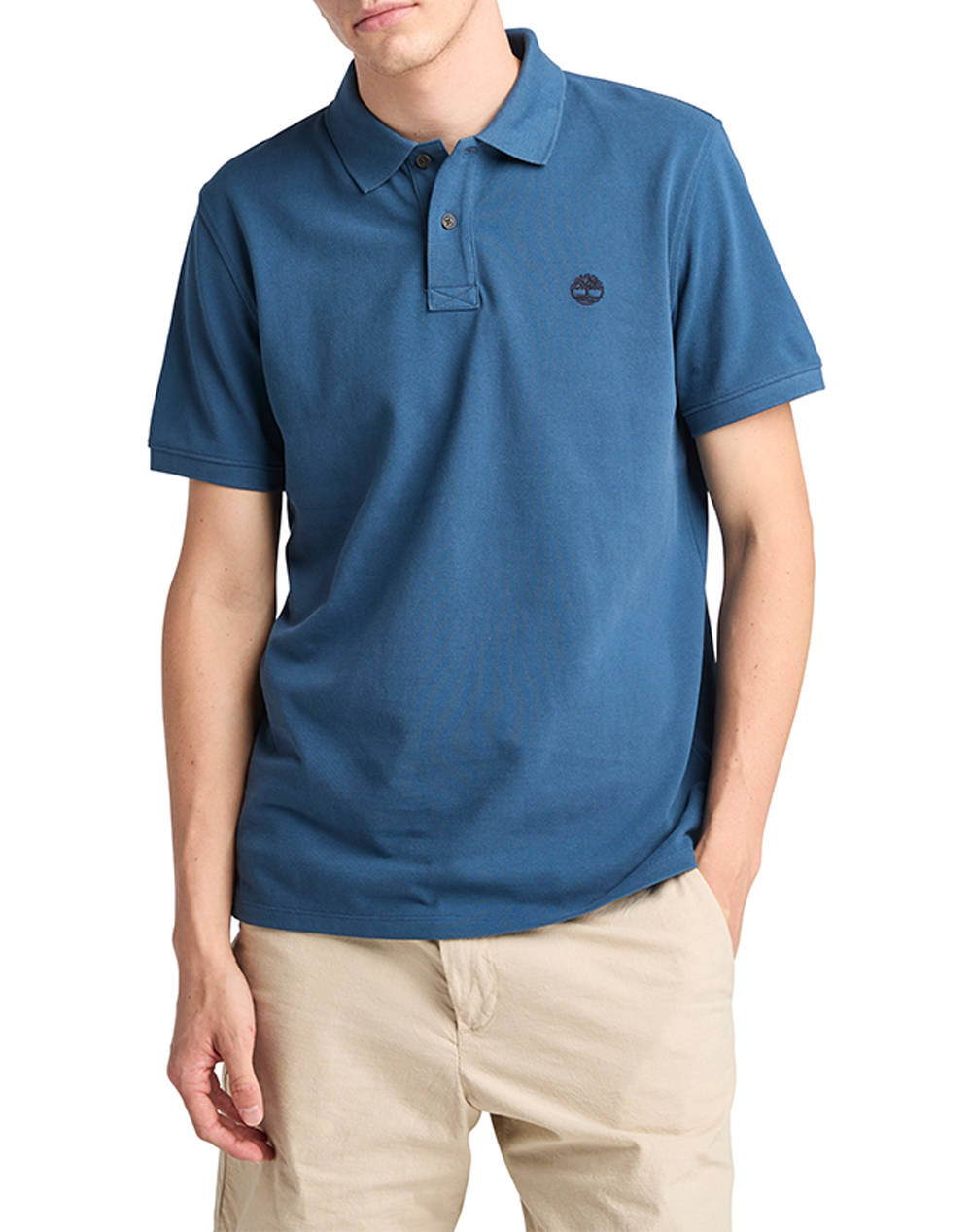 Timberland Pique Short Sleeve Polo Men Clothes T Shirts & Sweatshirts Polo Blue Cotton Tb0A6Vdp 288 Male Polo Blue