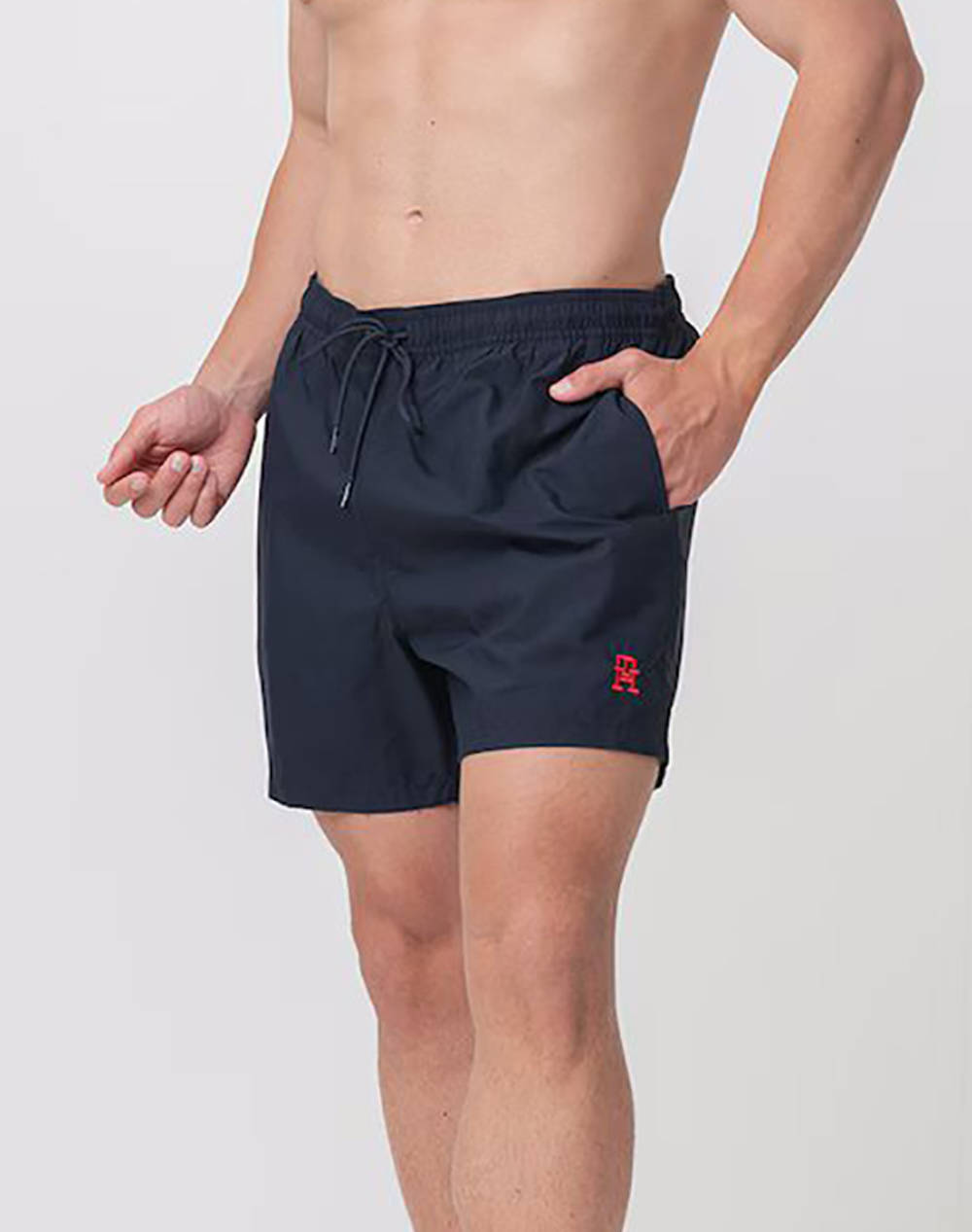 Tommy Hilfiger Medium Drawstring Men Clothes Swimwear Shorts Darkblue Synthetic Um0Um03579 Dw5 Male Shorts Blue