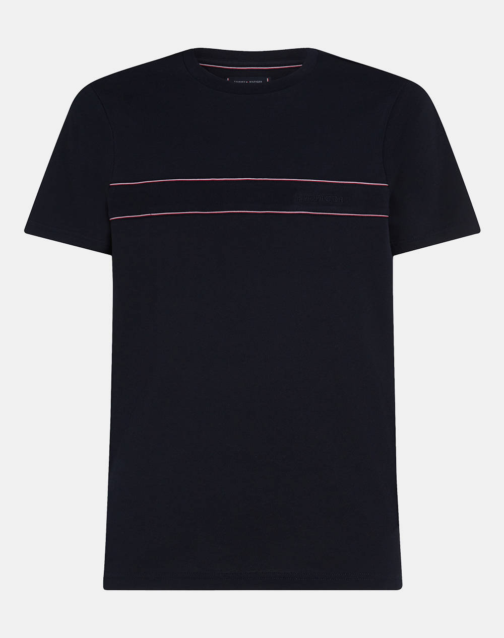 Tommy Hilfiger Global Stripe Blocking Tee Men Clothes T Shirts & Sweatshirts T Shirts Darkblue Cotton,Fabric Mw0Mw38981 Dw5 Male T-Shirts Blue