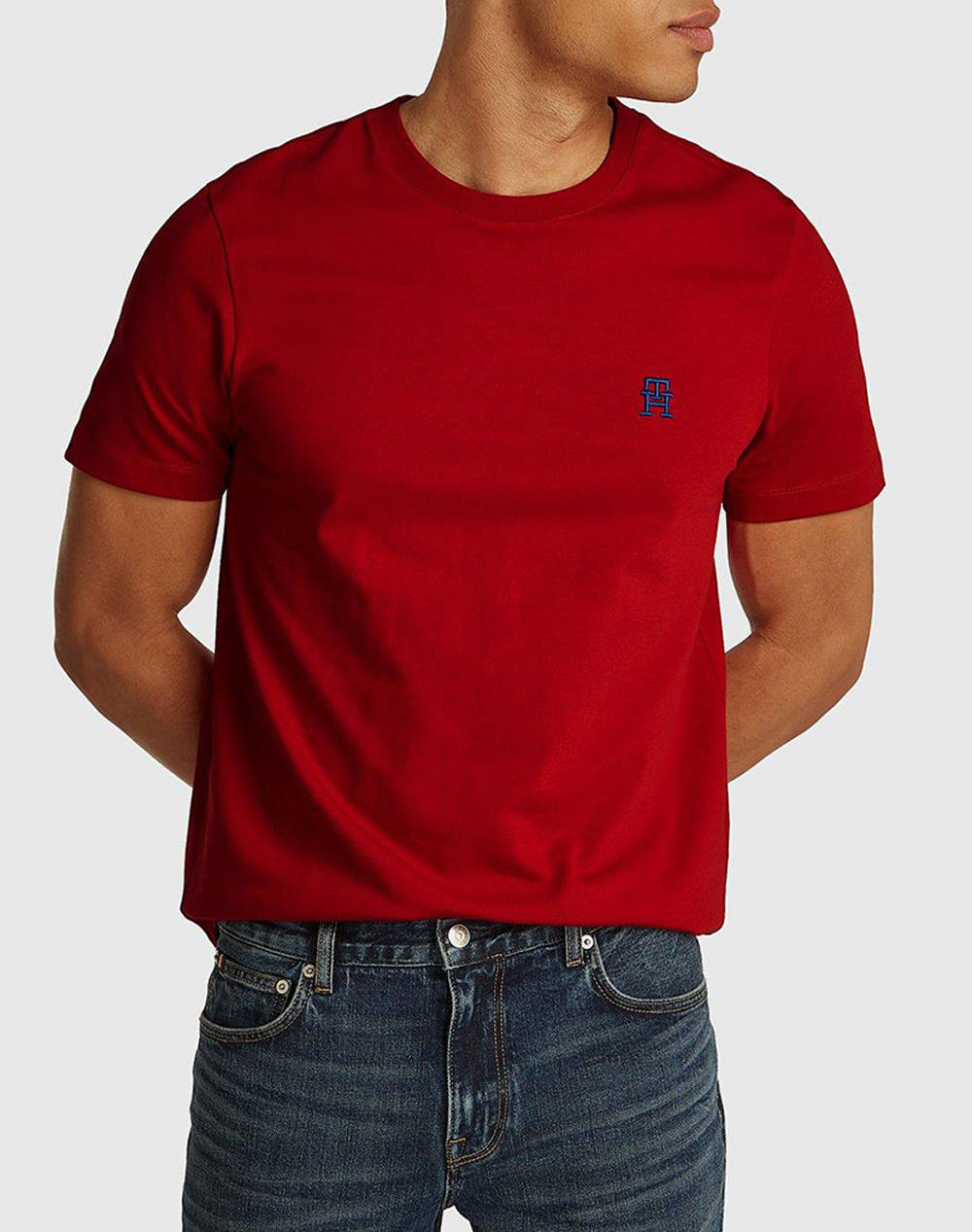 Tommy Hilfiger Monogram Imd Tee Men Clothes T Shirts & Sweatshirts T Shirts Red Cotton Mw0Mw39256 Xld Male T-Shirts
