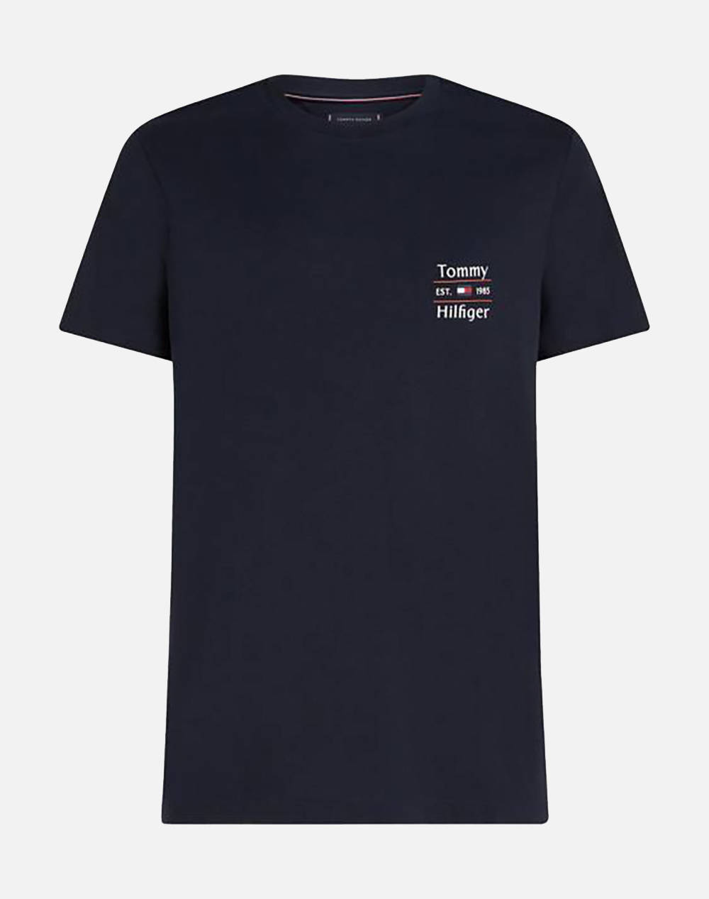 Tommy Hilfiger Hilfiger Stack Tee Men Clothes T Shirts & Sweatshirts T Shirts Darkblue Cotton Mw0Mw38622 Dw5 Male T-Shirts Blue