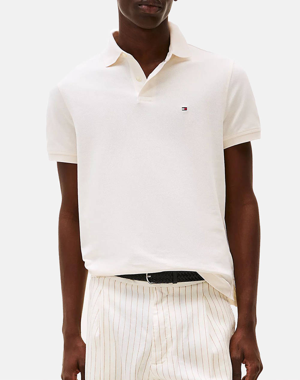 Tommy Hilfiger 1985 Regular Polo Men Clothes T Shirts & Sweatshirts Polo Offwhite Cotton,Elastic Mw0Mw17770 Z00 Male Polo