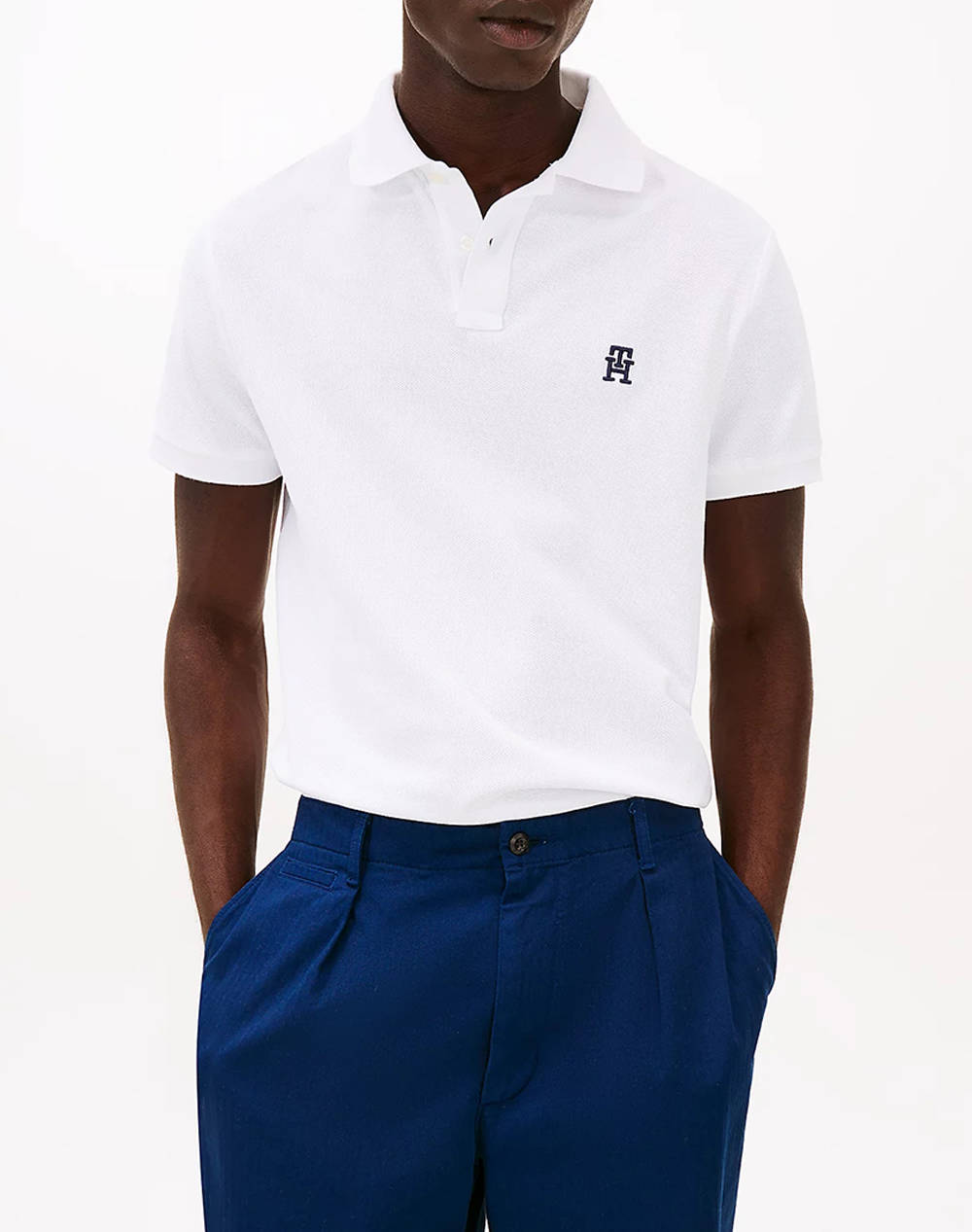 Tommy Hilfiger New Imd Reg Polo Men Clothes T Shirts & Sweatshirts Polo White Cotton Mw0Mw33167 Ybr Male Polo