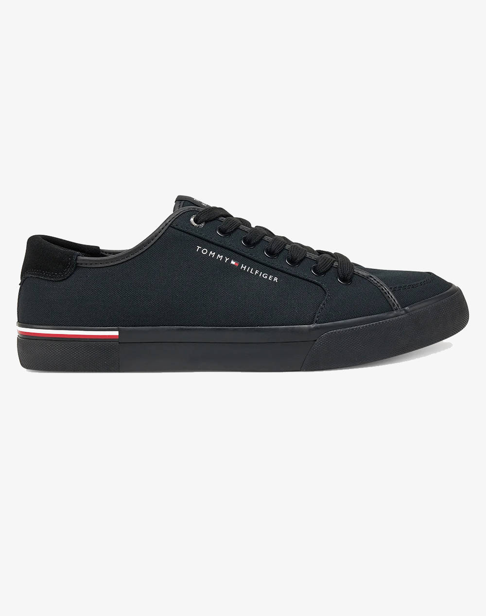 Tommy Hilfiger Core Corporate Vulc Canvas Men Footwear Sneakers Black Fabric Fm0Fm05398 Bds Male Sneakers Black