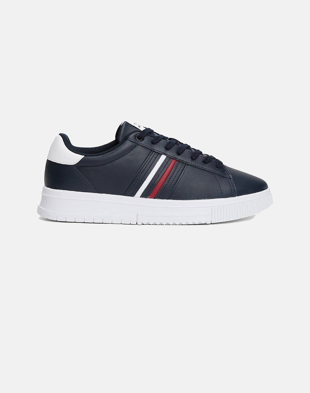 Tommy Hilfiger Modern Cupsole Stripes Lth Men Footwear Sneakers Darkblue Leather Fm0Fm05406 Dw5 Male Sneakers Blue