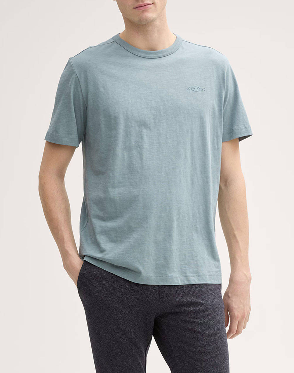Tom Tailor T Shirt Men Men Clothes T Shirts & Sweatshirts T Shirts Gray Cotton 1045627 27475 Male T-Shirts