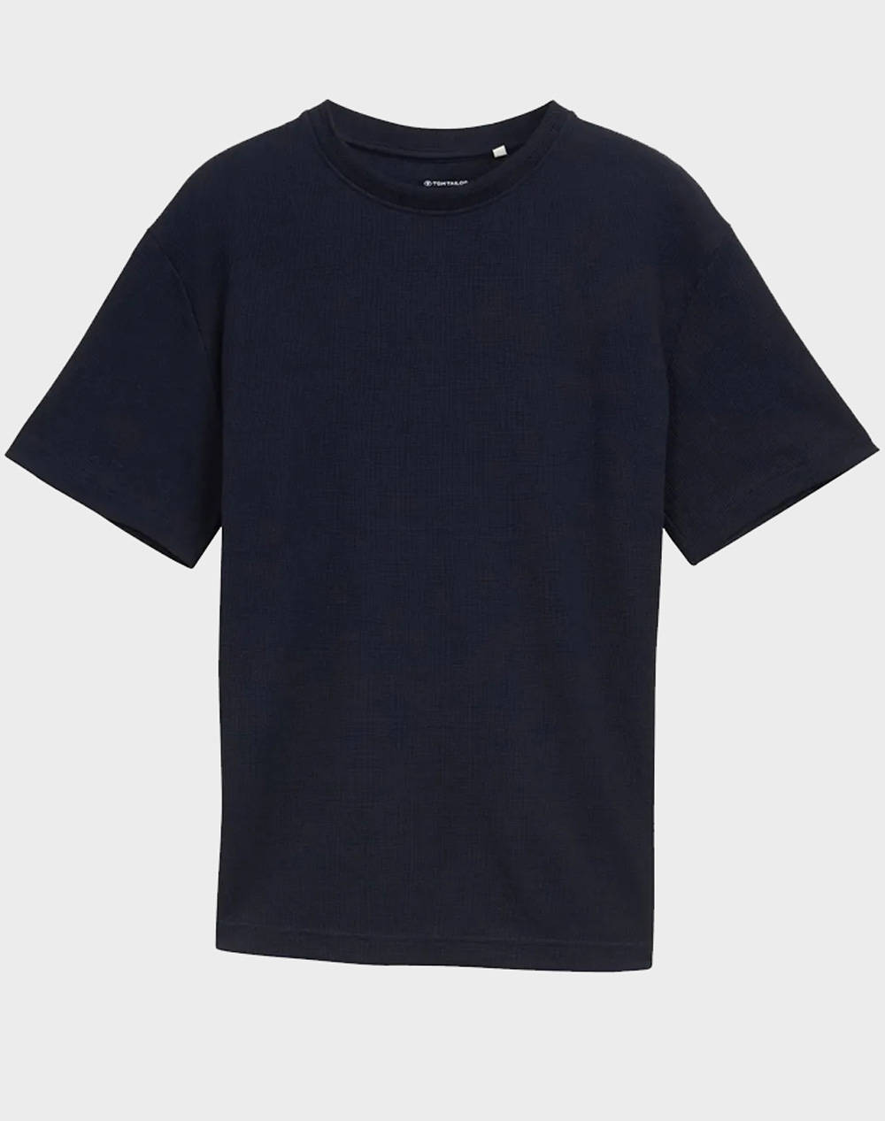 Tom Tailor Structured T Shirt Men Men Clothes T Shirts & Sweatshirts T Shirts Darkblue Cotton,Synthetic 1046810 10668 Male T-Shirts Blue