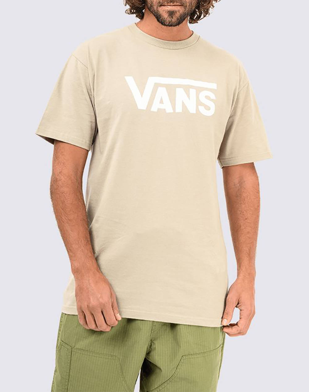 Vans Vans Classic Men Clothes T Shirts & Sweatshirts T Shirts Biege Cotton Vn000Gggzuj1 Vnzuj Male T-Shirts Biege