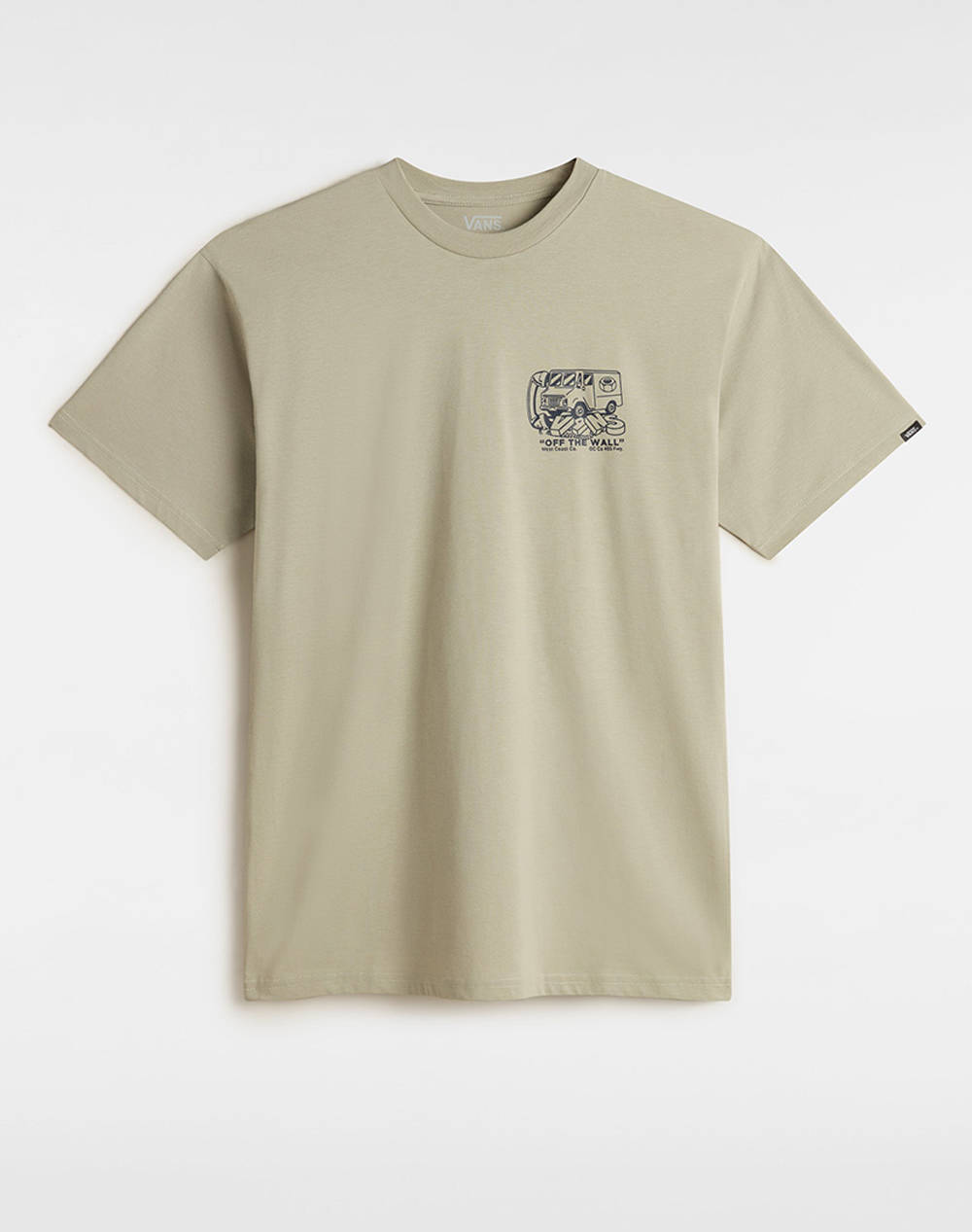 Vans Next Stop Ss Men Clothes T Shirts & Sweatshirts T Shirts Khaki Cotton Vn000Nhpzuj1 Vnzuj Male T-Shirts Khaki