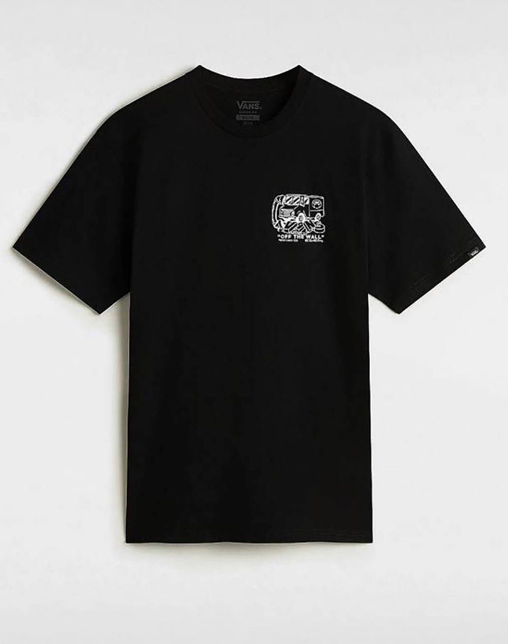 Vans Next Stop Ss Men Clothes T Shirts & Sweatshirts T Shirts Black Cotton Vn000Nhpblk1 Vnblk Male T-Shirts Black