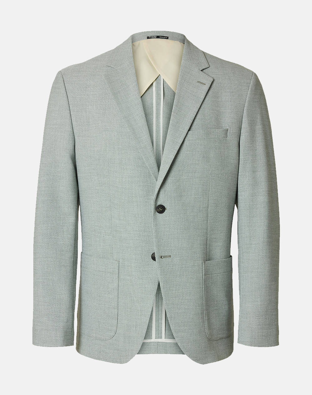 Selected Slhreg Brodie Structure Blz Men Clothes Outerwear Jackets Mintgreen Viscose,Elastic,Synthetic 16097648 Iceberg Green Male Jackets Green