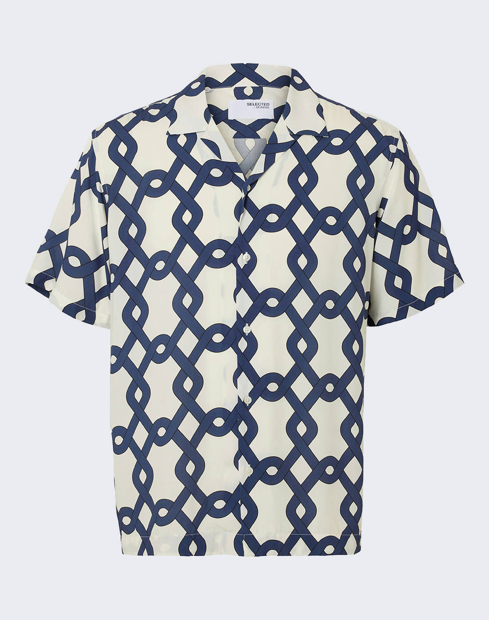 Selected Slhrelax Vero Shirt Ss Aop Men Clothes Shirts Multi Viscose 16088360 Egretgeo Male Shirts