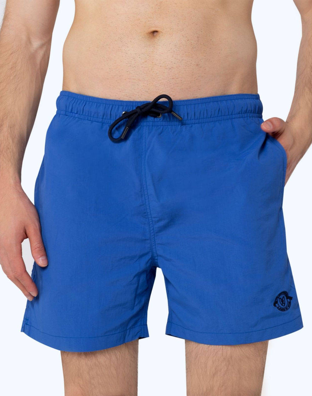 The Bostonians Swimwear Regular Fit Men Clothes Swimwear Shorts Blue Synthetic 3Sw202404 Sax Male Shorts Blue