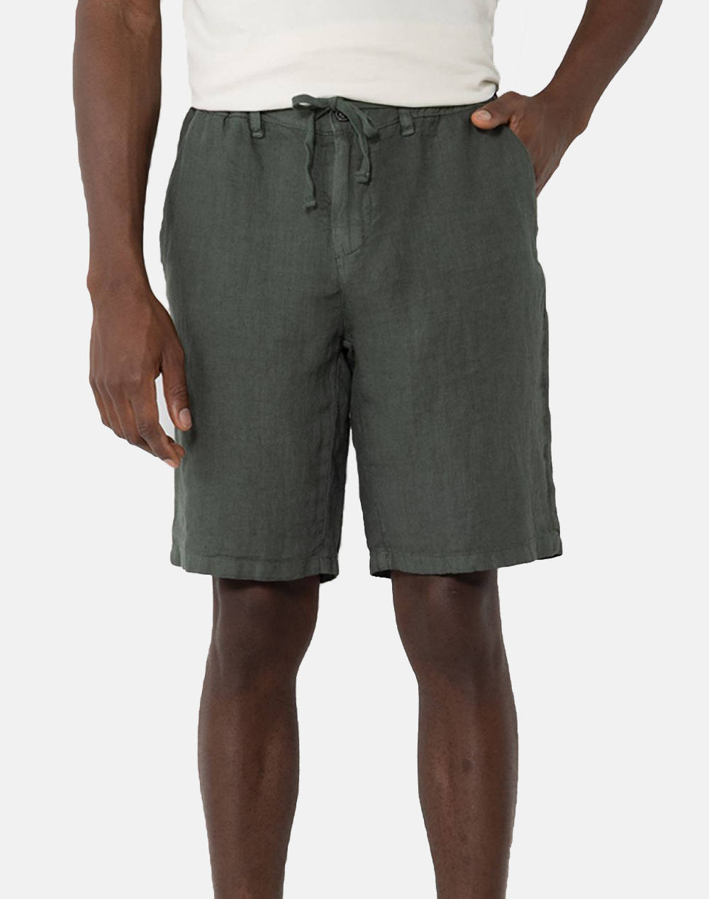 The Bostonians Bermuda Linen Chinos Men Clothes Shorts/Bermudas Chinos Olive Linen,Fabric 3En0052025 Olive Male Chinos
