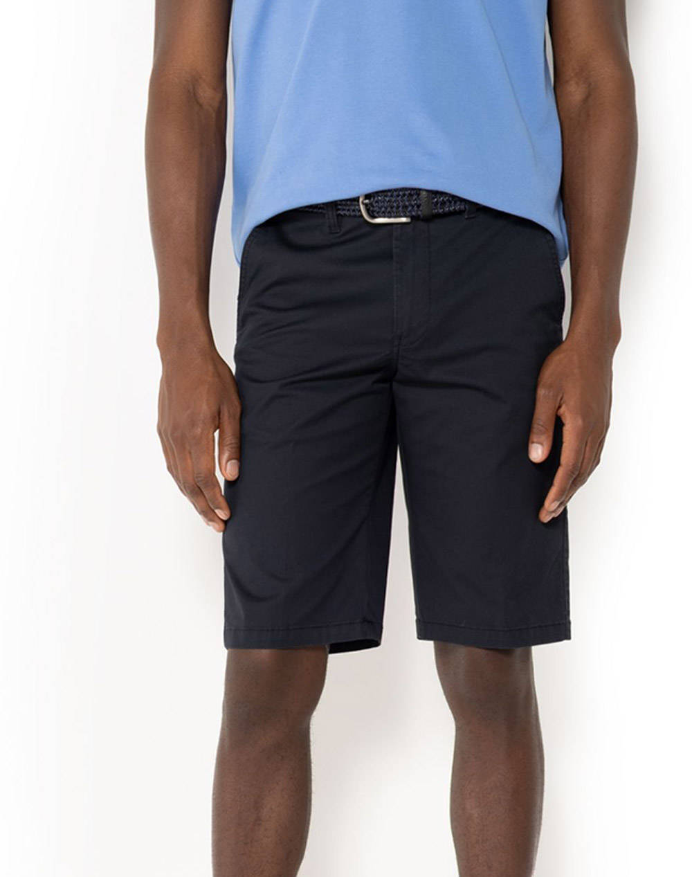 The Bostonians Bermuda Chinos Twill Men Clothes Shorts/Bermudas Chinos Navyblue Cotton,Linen,Elastic 3En0565T596 Navy Male Chinos Blue