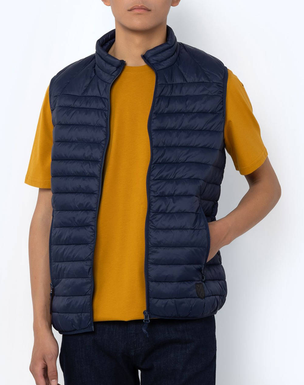 The Bostonians Vest Body Warm Regular Fit Men Clothes Outerwear Vest Jackets Navyblue Synthetic 3W198T649 Navy Male Vest Jackets Blue