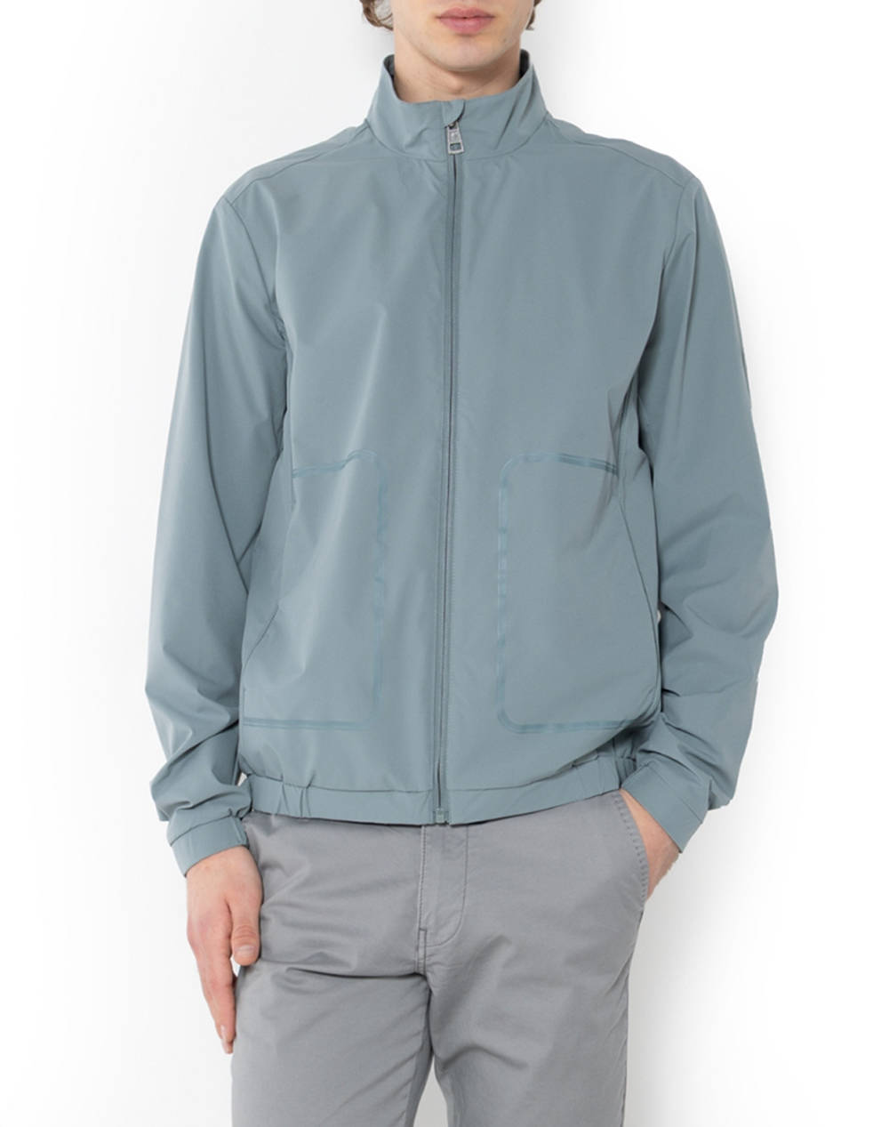 The Bostonians Jacket Bomber Regular Fit Men Clothes Outerwear Jackets Steelblue Synthetic 3W2675T940 Alcohol Male Jackets Blue