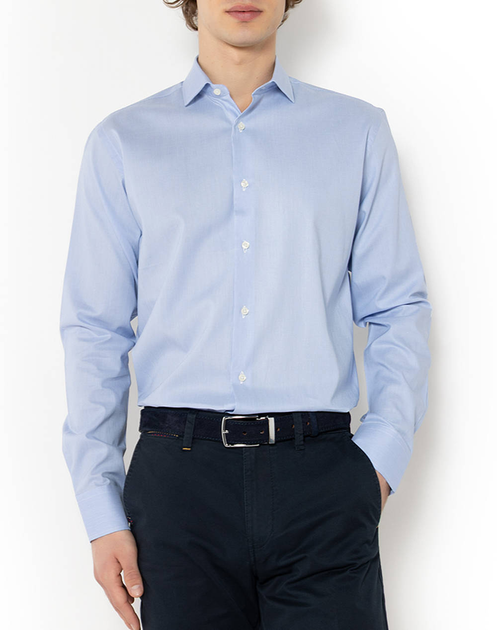 The Bostonians Acorn Poplin Shirt Custom Fit Stripe Poplin Semi Rex Custom Fit Men Clothes Shirts Lightblue Cotton,Broadcloth 3Ans4836 Sky Male Shirts