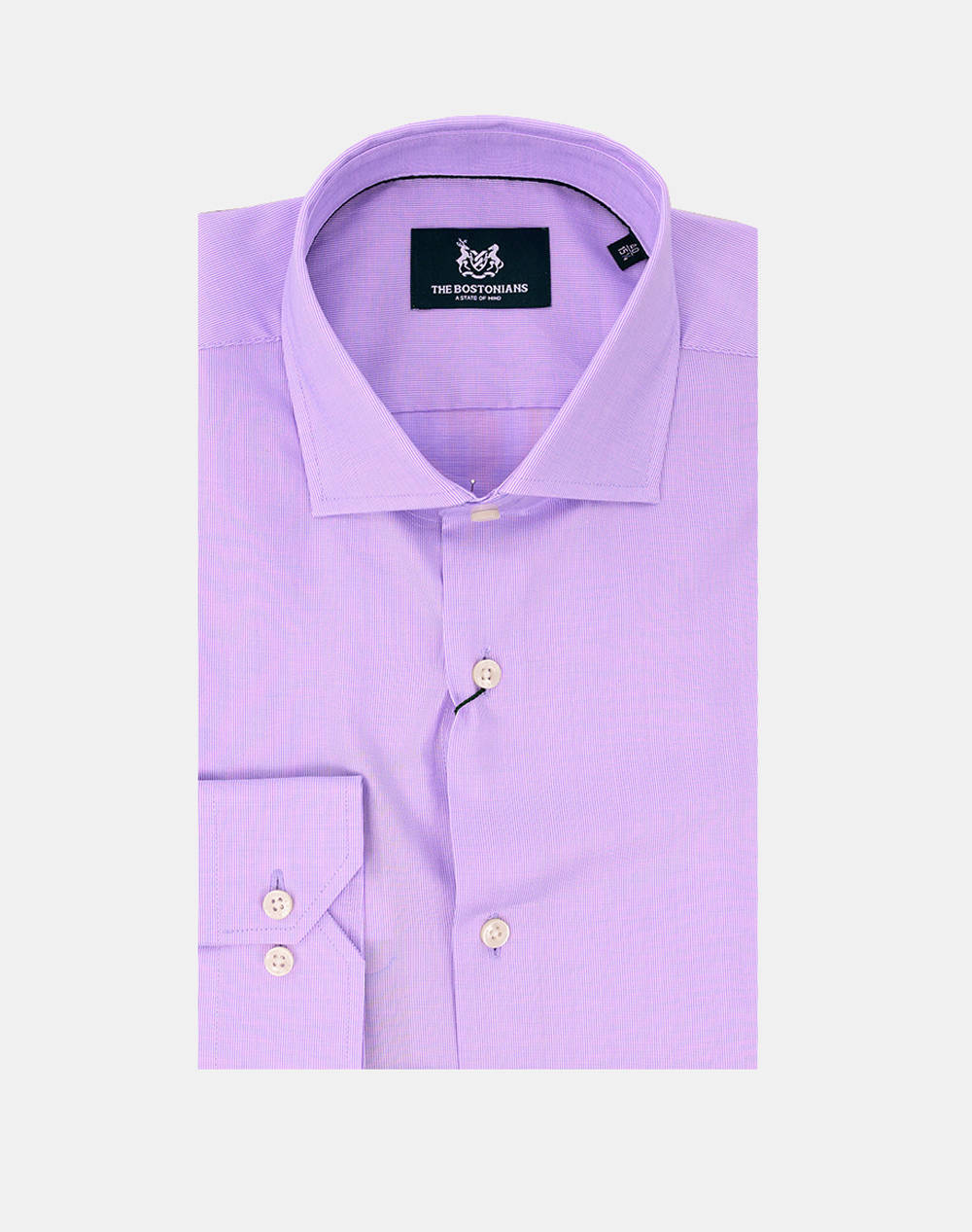 The Bostonians Acorn Poplin Shirt Custom Fit Stripe Poplin Semi Rex Custom Fit Men Clothes Shirts Lilac Cotton,Broadcloth 3Ans4836 Lilac Male Shirts