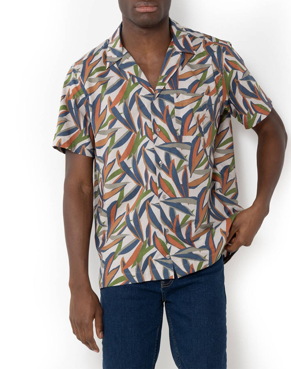 Bostonians Shirt Charles Cotton Custom Fit Print Poplin Bayron Custom Fit Men Clothes Shirts Multi Cotton 3Blp2362 Multicolor Male Shirts