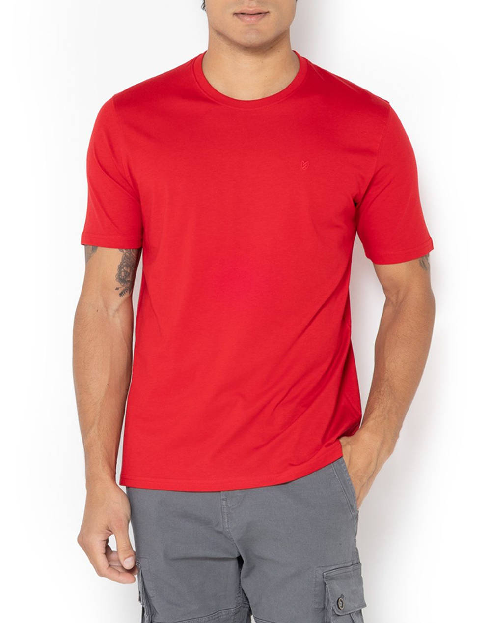 The Bostonians Essential T Shirt Regular Fit Men Clothes T Shirts & Sweatshirts T Shirts Red Cotton 3Ts1241N Red Male T-Shirts