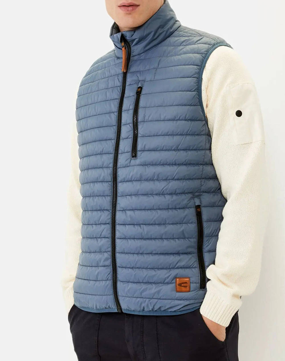 Camel Active Vest Basic Quilted Water Repellent Windproof Men Clothes Outerwear Vest Jackets Blue Synthetic C251 460980 5E52 40 Male Vest Jackets Blue