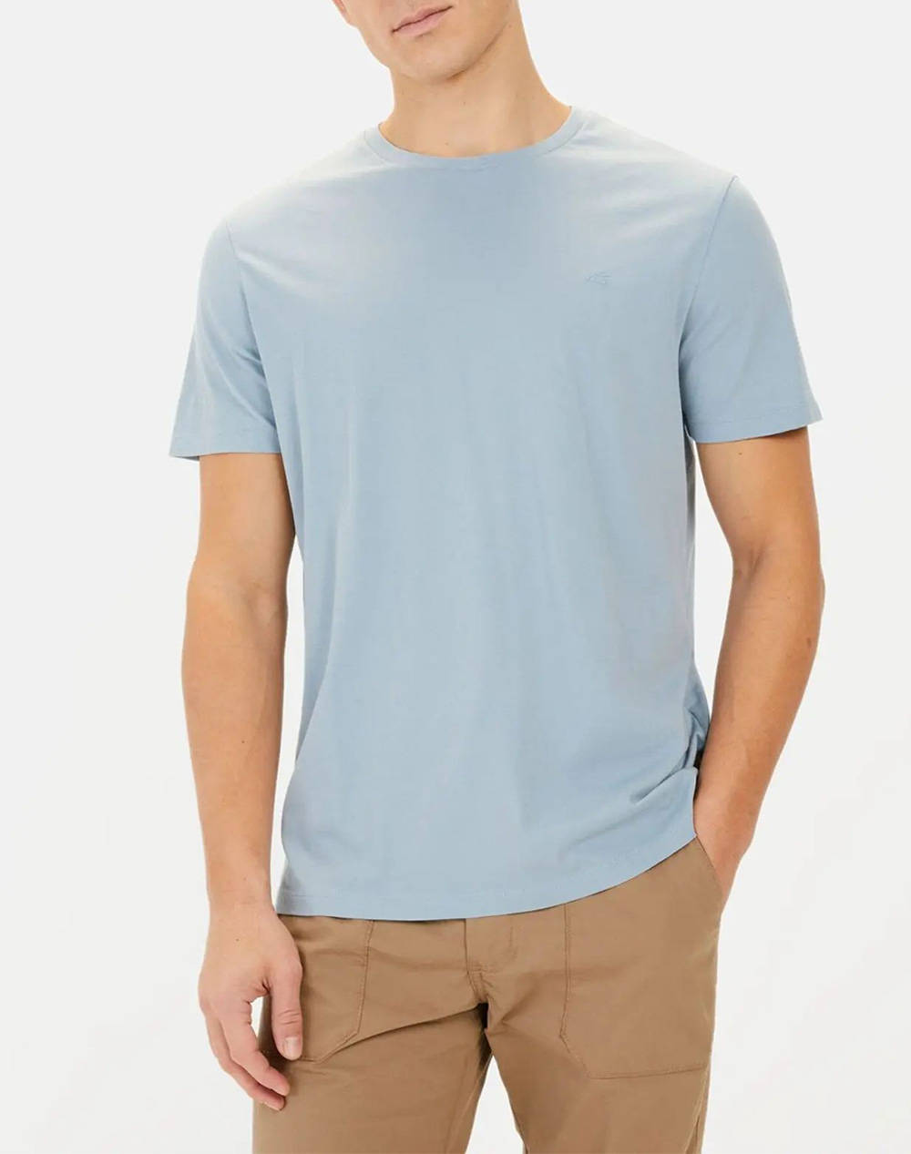 Camel Active T Shirt Ss Basic Men Clothes T Shirts & Sweatshirts T Shirts Lightblue Cotton C251 409700 5T01 43 Male T-Shirts Blue
