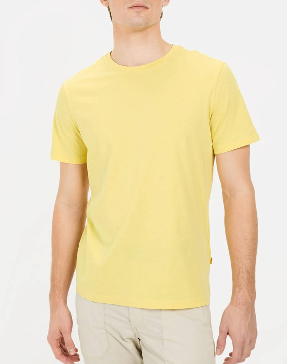 Camel Active T Shirt Ss Basic Men Clothes T Shirts & Sweatshirts T Shirts Lightyellow Cotton C251 409700 5T01 62 Male T-Shirts